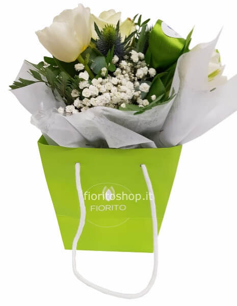 Boule piccola bianca/verde