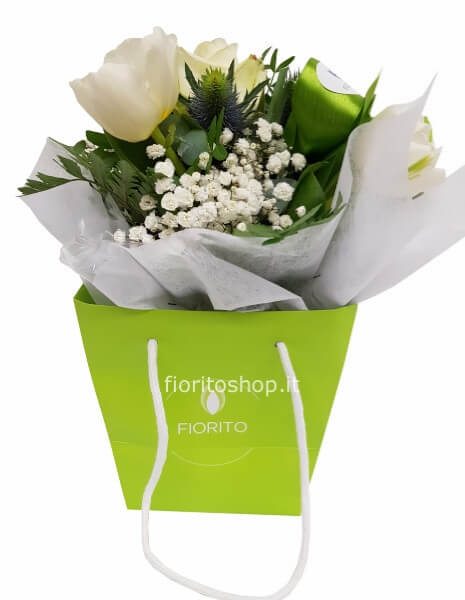 Boule piccola bianca/verde