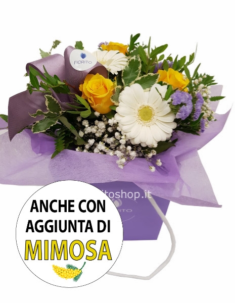 Boule piccola gialla/lilla