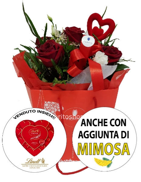 Set Boule Amore Passionale + Cuore Lindor® Latte 96g