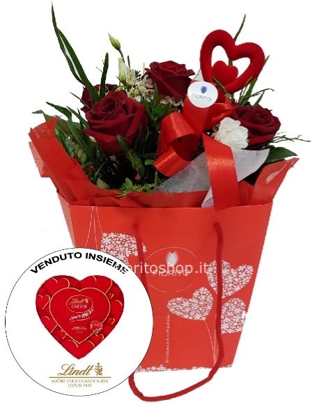 Set Boule Amore Passionale + Cuore Lindor® Latte 96g