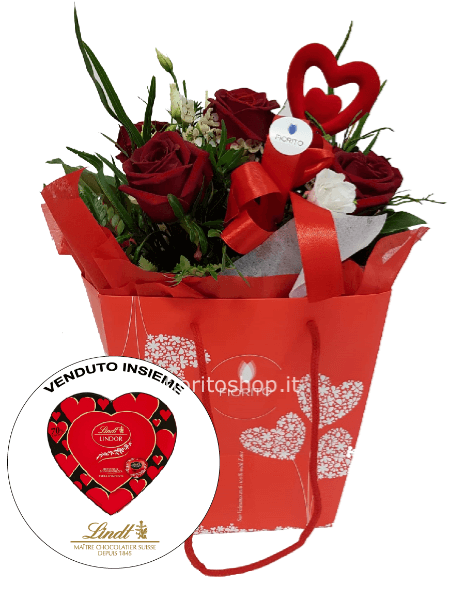 Set Boule Amore Passionale + Cuore Lindor® Fondente 70% 96g