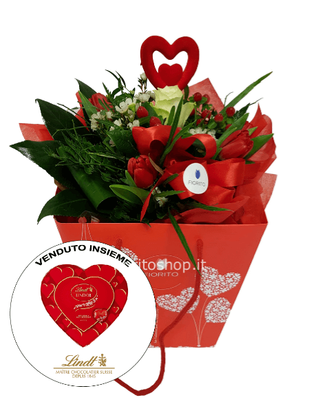 Set Boule Amore Romantico + Cuore Lindor® Latte 96g