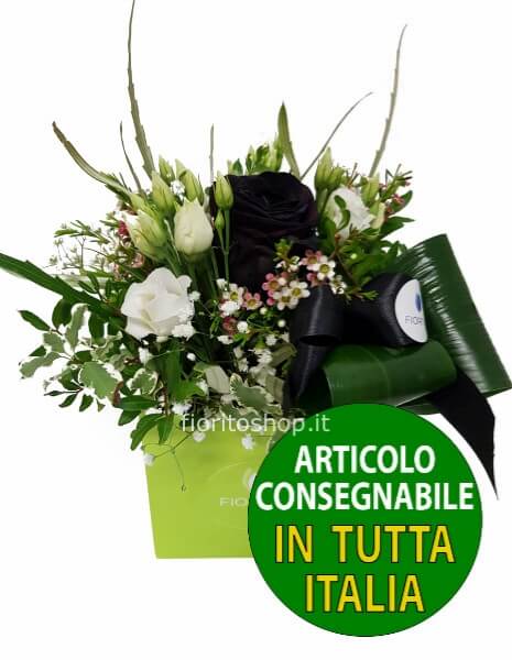 Cubotto con rosa nera