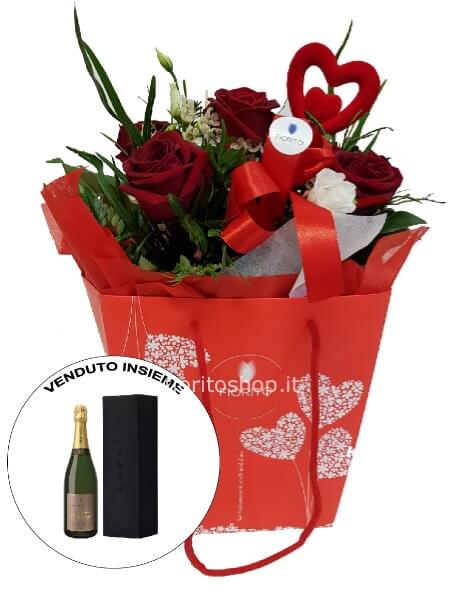 Set Boule Amore Passionale + Champagne 750 ml