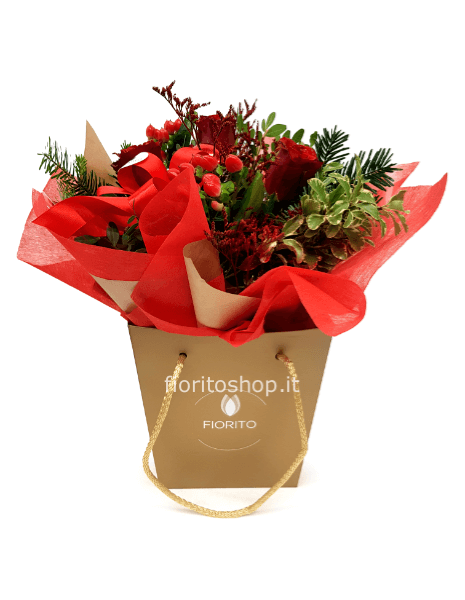 Boule piccola di auguri rossa