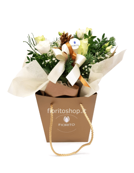 Boule piccola di auguri bianca